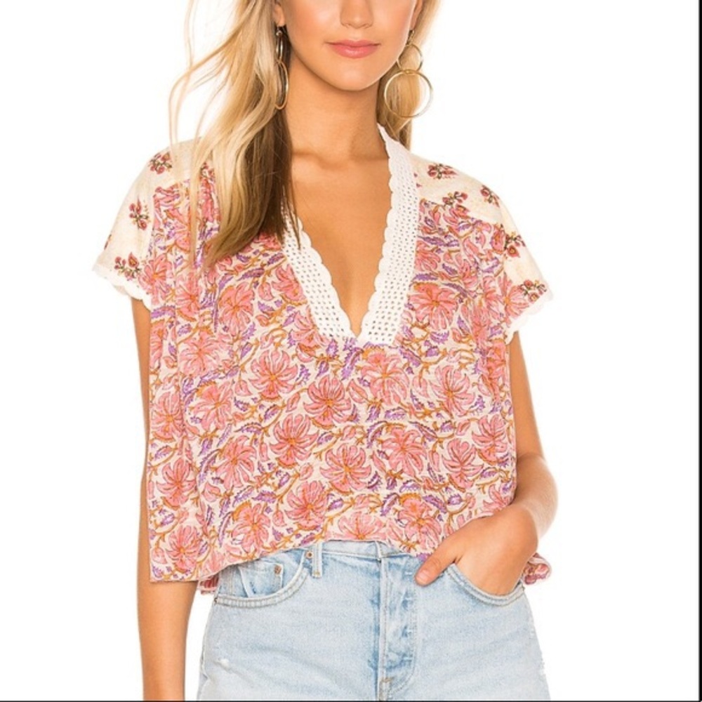 💕 Free People NWT Leilani Tea Combo Boho Crop Top